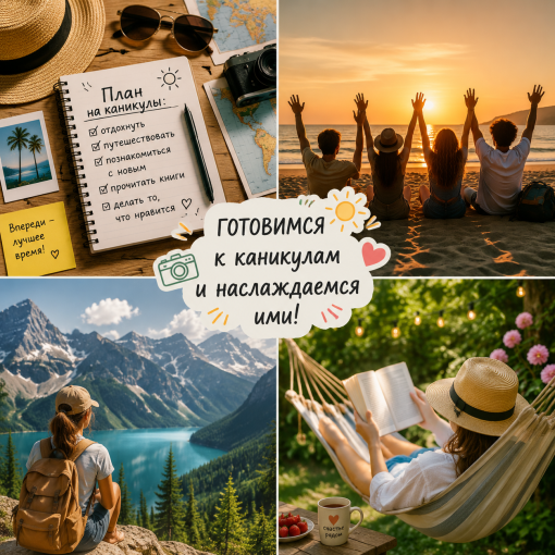 Летний режим дня: готовимся к каникулам и наслаждаемся ими.